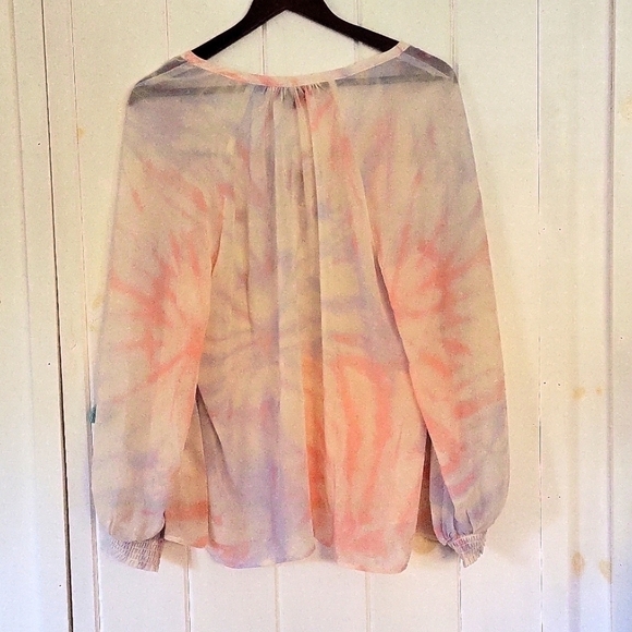 Modcloth Boho I Go Chiffon Sheer Blouse Size 1X - Picture 7 of 7